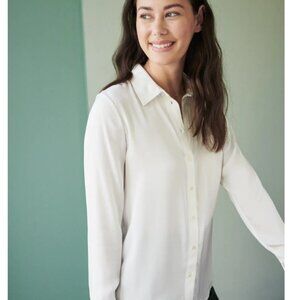 Quince Silk Stretch Blouse in Ivory
